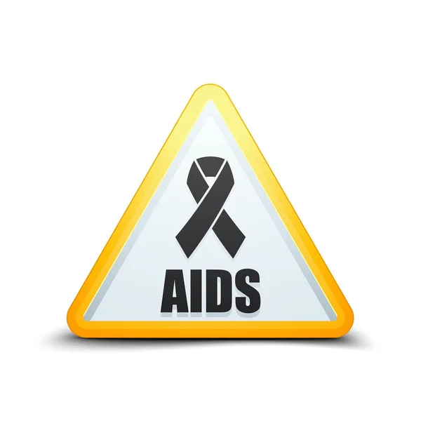 AIDS alert sign — Stock Vector