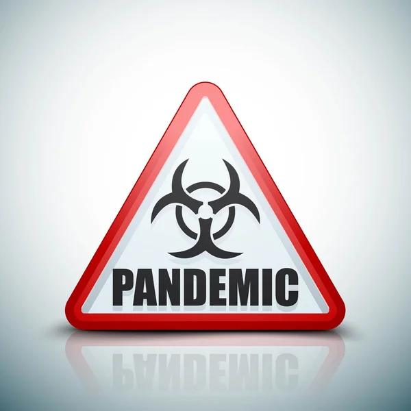 Pandémie Signes de danger — Image vectorielle