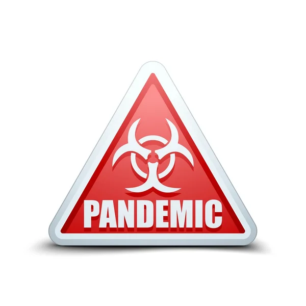 Sinal de perigo pandémico — Vetor de Stock