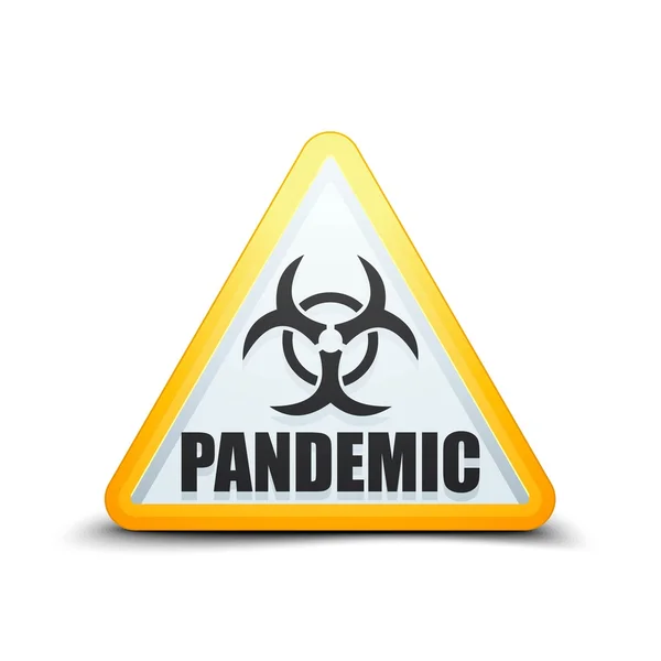 Znaménko pandemii nebezpečí — Stockový vektor