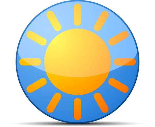 Знак піктограми гарячого сонця — стоковий вектор