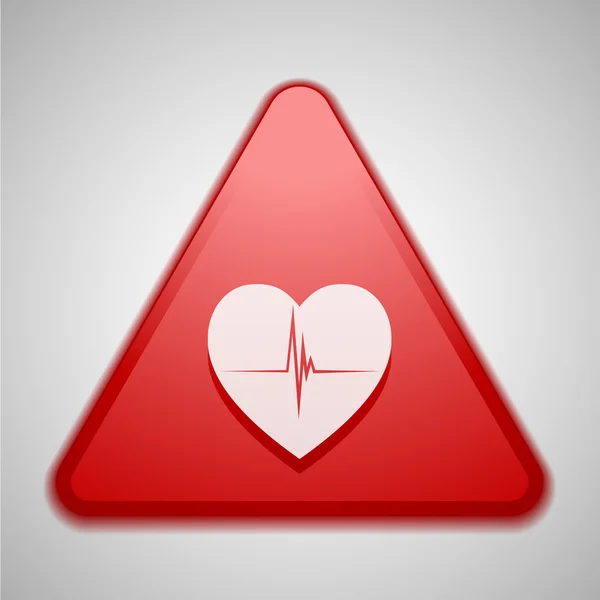 Heart beat icon sign — Stock Vector