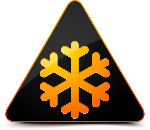 Icona del fiocco di neve Cold Warning — Vettoriale Stock