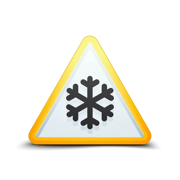 Cold Warning snowflake icon — Stock Vector