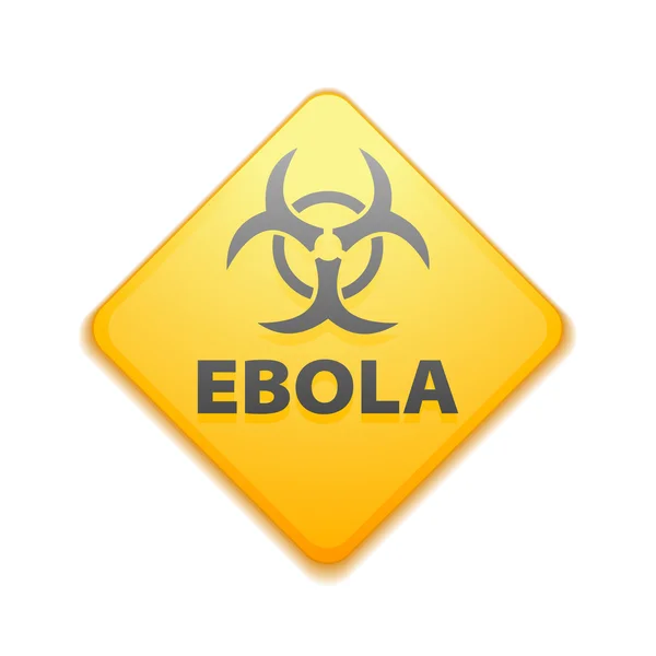 Sinal de perigo de ebola — Vetor de Stock