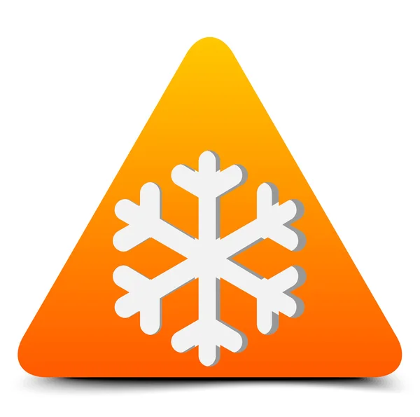 Cold Warning snowflake icon — Stock Vector