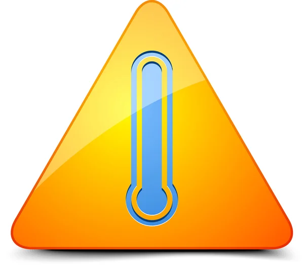 Botón de señal de temperatura — Vector de stock