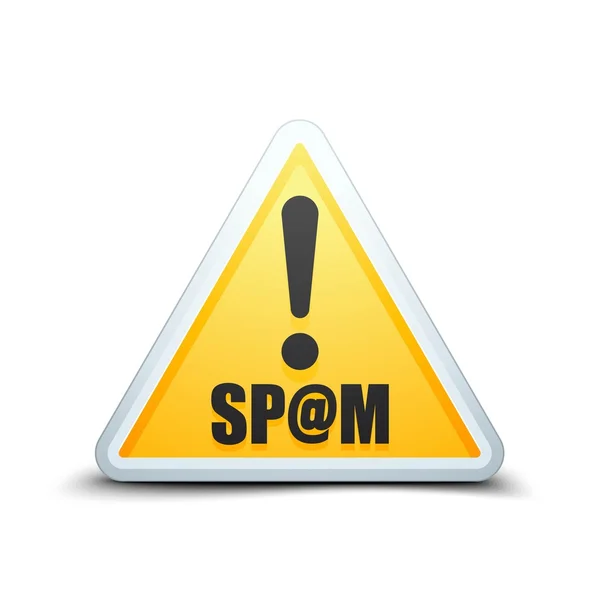 Spam προσοχή σημάδι — Διανυσματικό Αρχείο