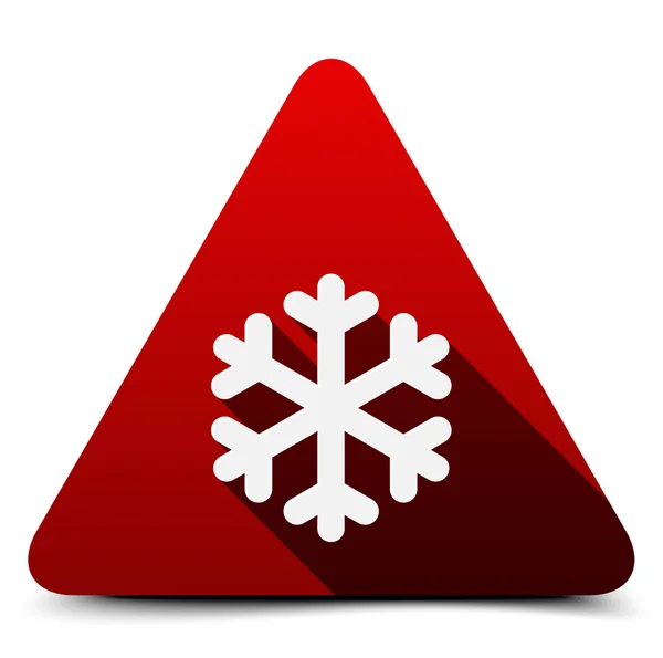 Icona del fiocco di neve Cold Warning — Vettoriale Stock
