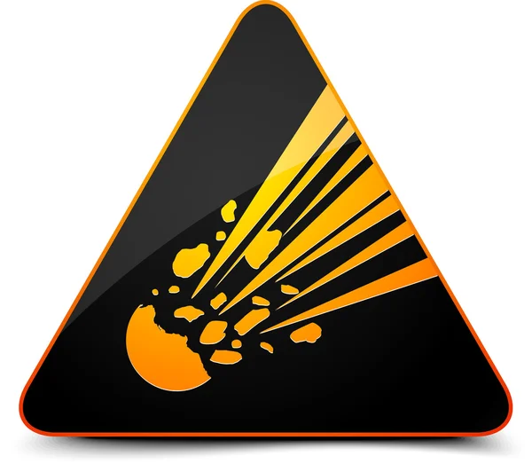 Meteoor Hazard pictogram teken — Stockvector