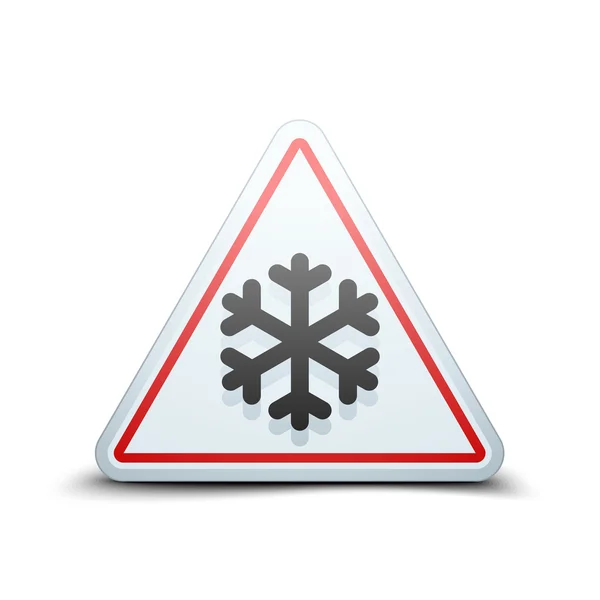 Icona del fiocco di neve Cold Warning — Vettoriale Stock