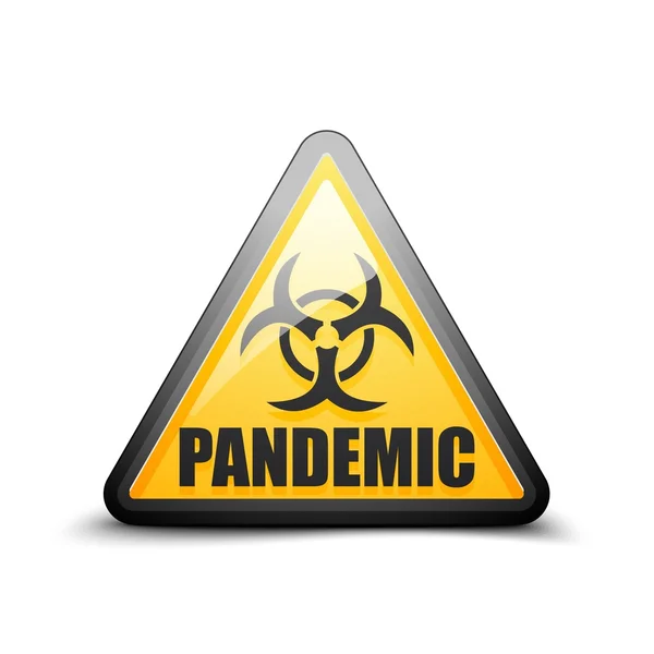 Znak zagrożenia pandemią — Wektor stockowy