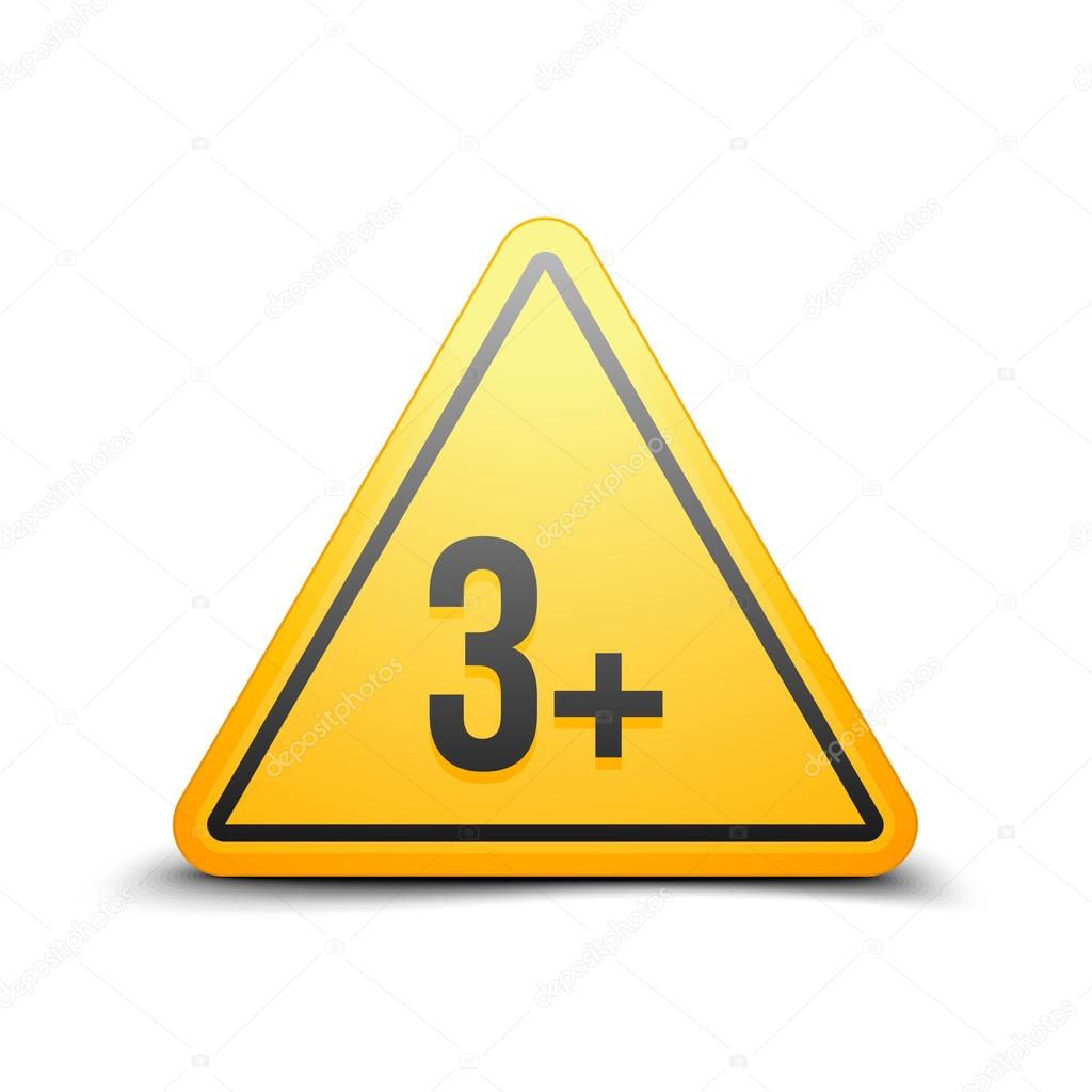 3+ Attention icon sign Stock Vector by ©Yuriy_Vlasenko 101002582