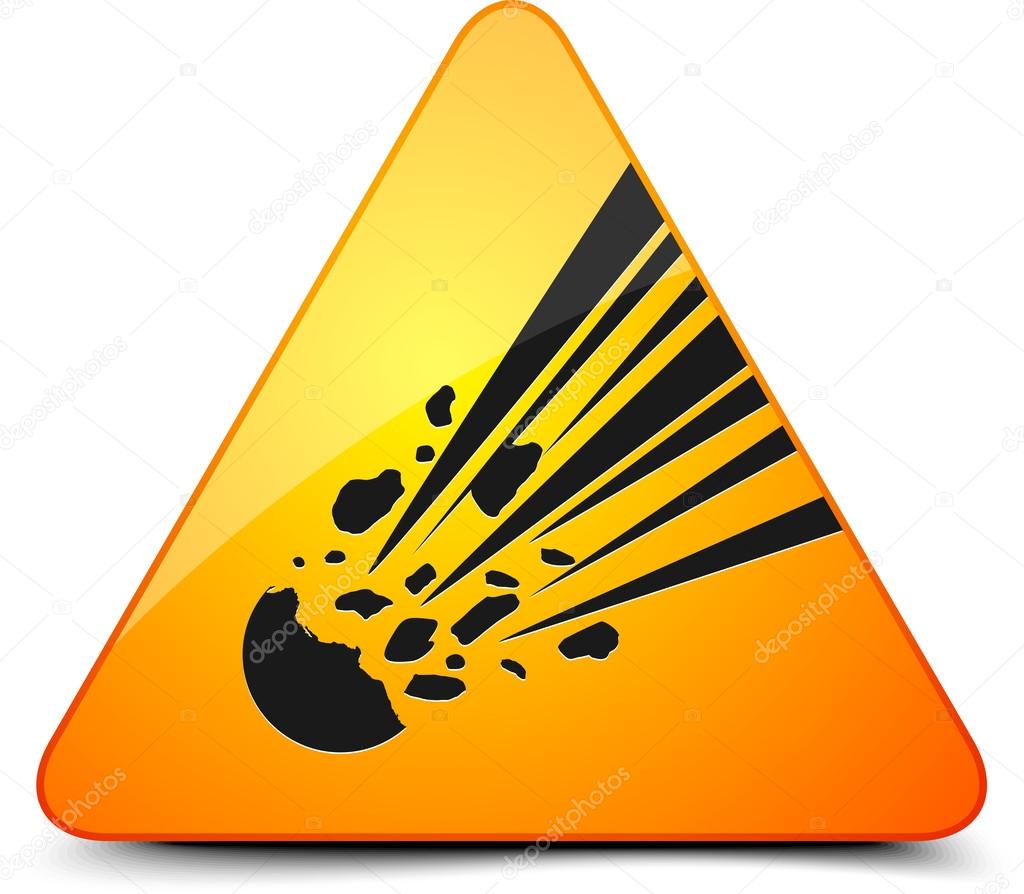 Meteor Hazard icon sign