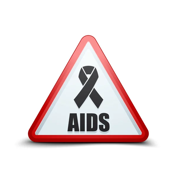 AIDS alert sign — Stock Vector