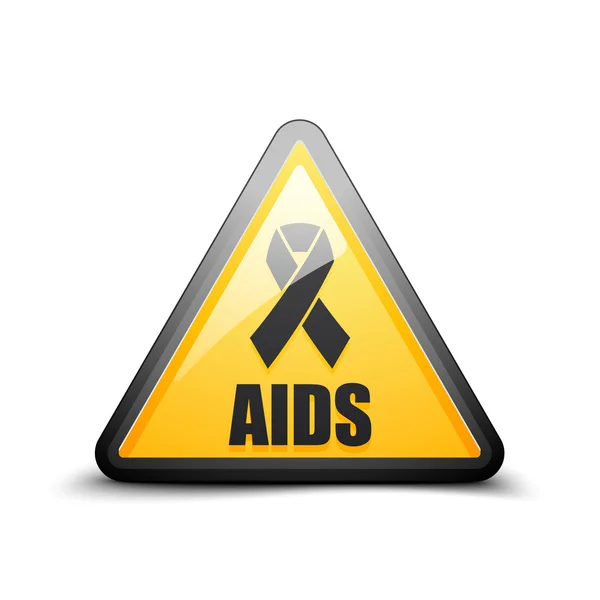 AIDS alert sign — Stock Vector