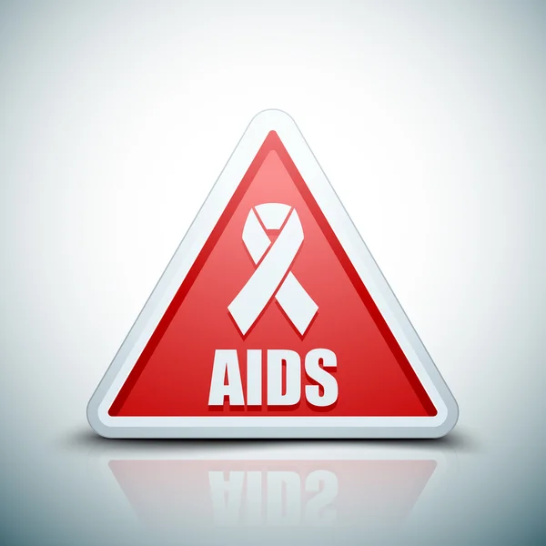 AIDS alert sign — Stock Vector