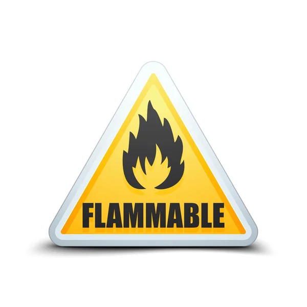 Flammable danger sign — Stock Vector