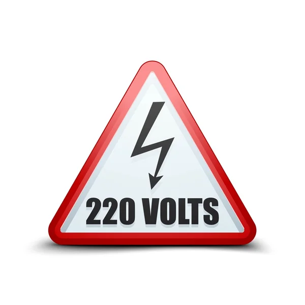 220 volt risk tecken — Stock vektor