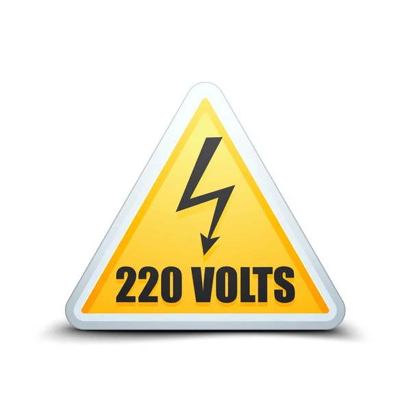 220 v veszély jele — Stock Vector