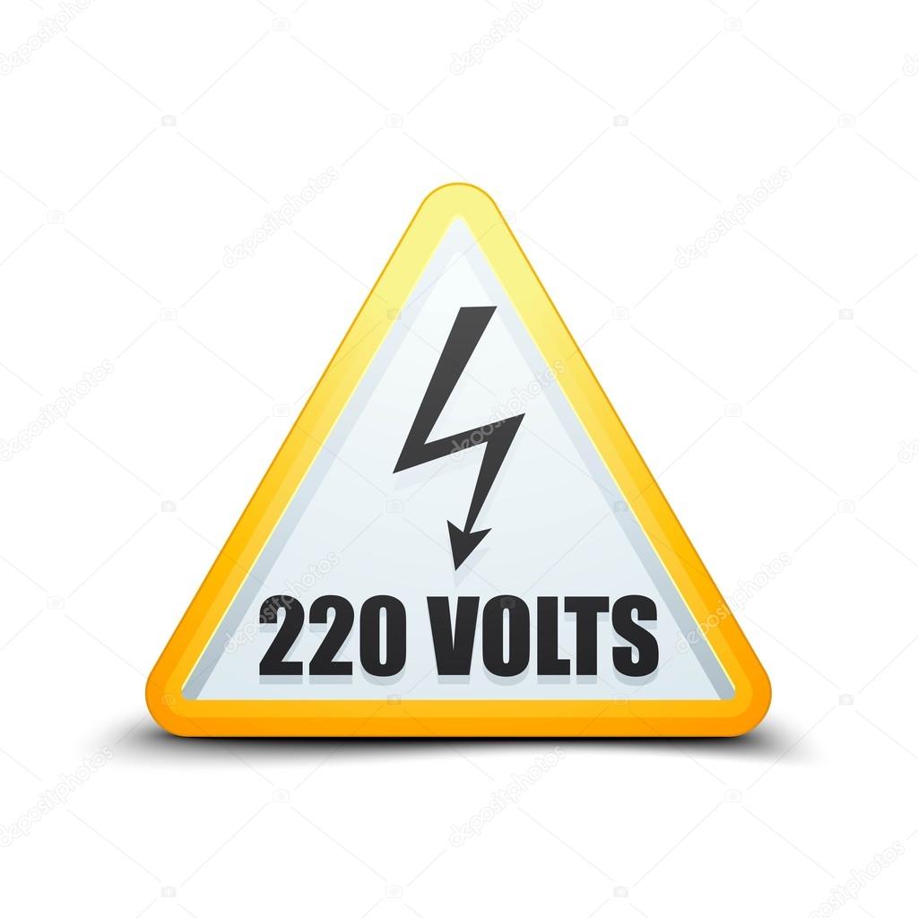 220 Volts hazard sign