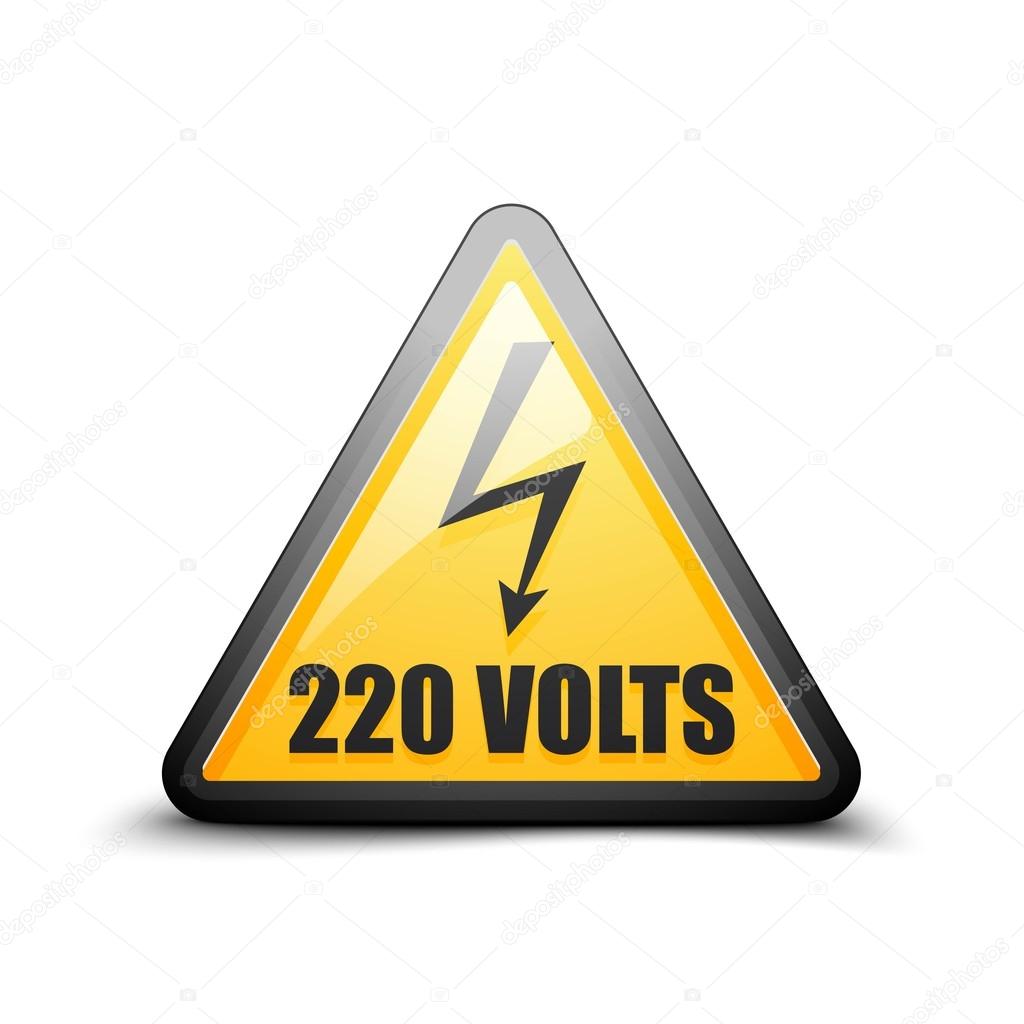 220 Volts hazard sign