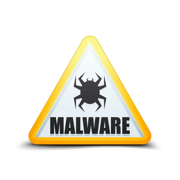 Malware Attenzione icona di pericolo — Vettoriale Stock