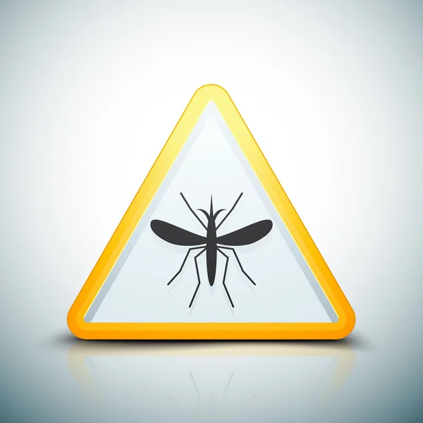 蚊虫警告アイコン — ストックベクタ