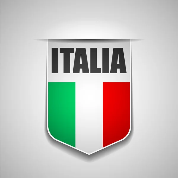 Schild mit italienischer Flagge — Stockvektor