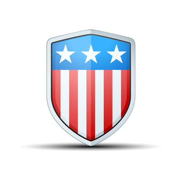 USA Shield Sign — Stock Vector