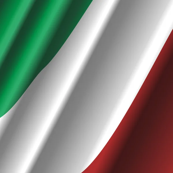 Drapeau de l'Italie flotte sur le vent — Image vectorielle