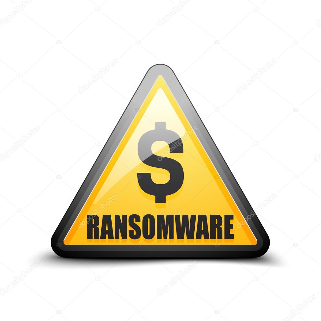 Ransomware Hazard sign