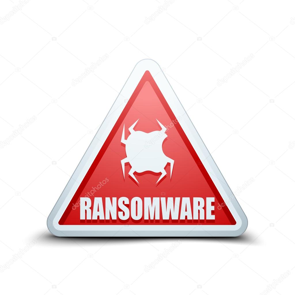 Ransomware Hazard sign