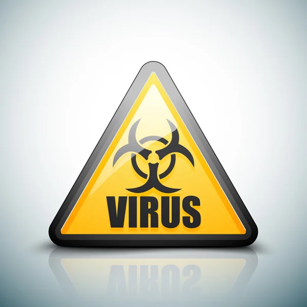 Signal de danger virus — Image vectorielle