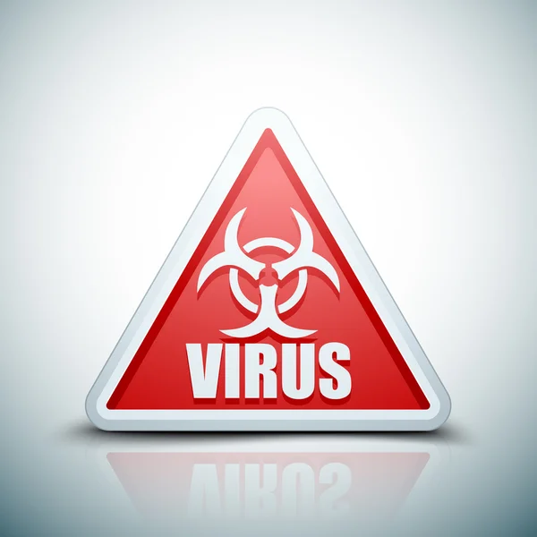 Tanda bahaya virus - Stok Vektor