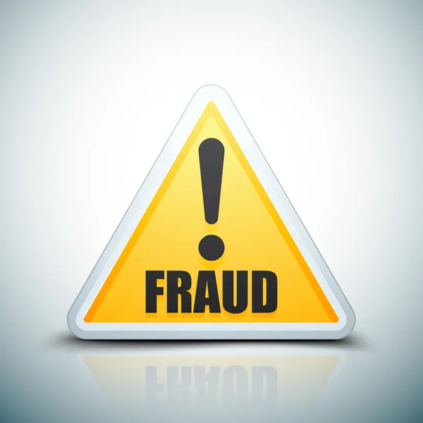 Peligro de fraude Señal de peligro — Archivo Imágenes Vectoriales