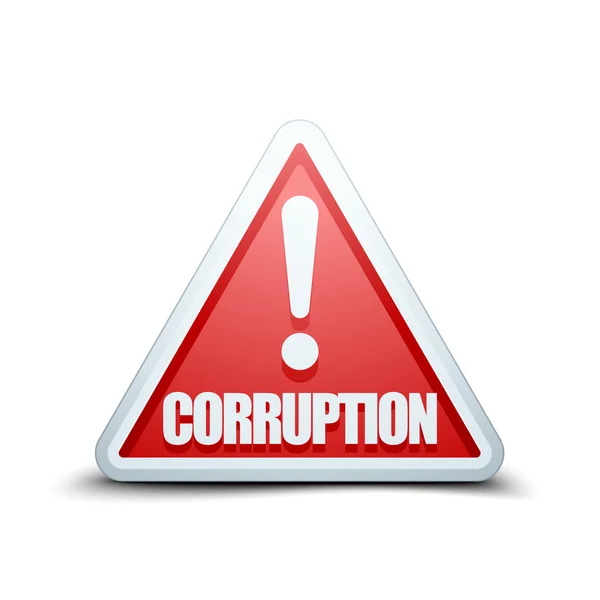 Corruption Hazard sign — Stock Vector