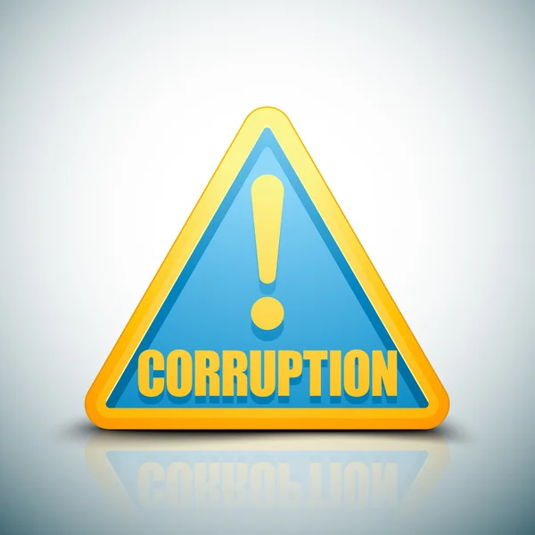 Korrupciós veszély jele — Stock Vector