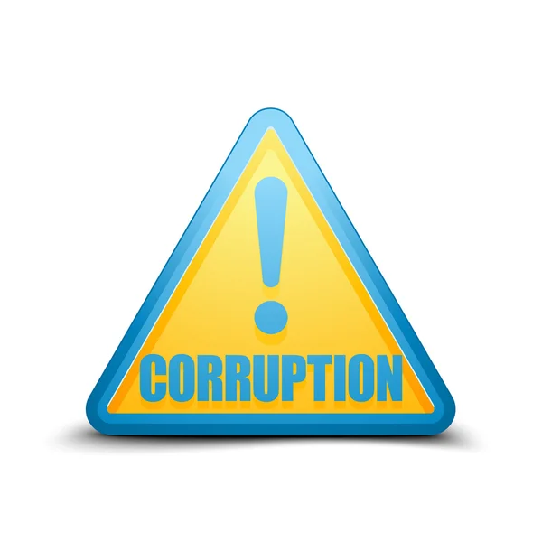 腐败危险标志 — 图库矢量图片