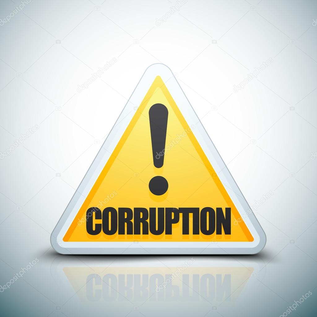 Corruption Hazard sign