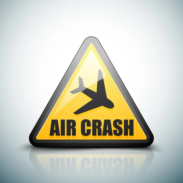 Air Crash Hazard tecken — Stock vektor