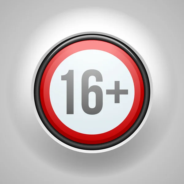 16 plus signe — Image vectorielle