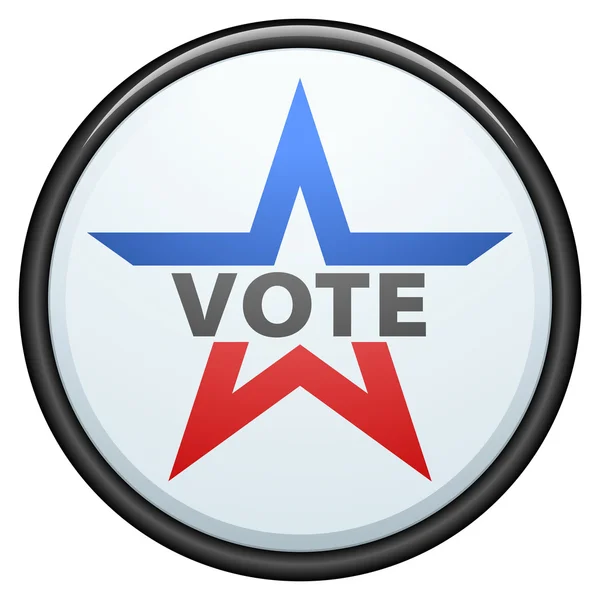美国投票按钮 — 图库矢量图片