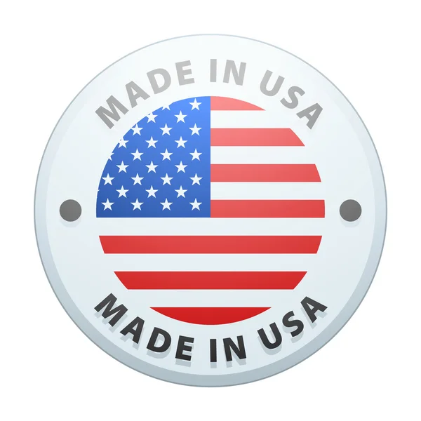 Botão. Fabricado nos EUA —  Vetores de Stock