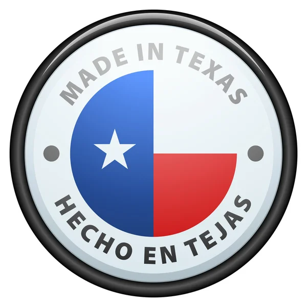 Knappen. Gjort i Texas — Stock vektor