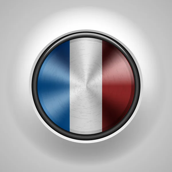 Кнопки прапор Франції — стоковий вектор