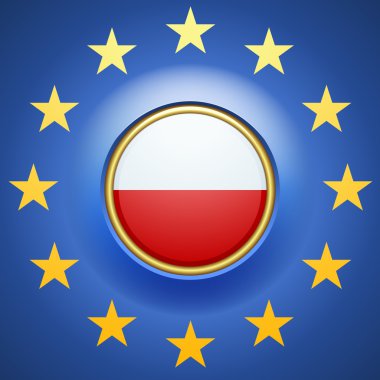 Polonya bayrağı düğmesi