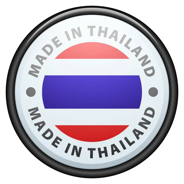 Bouton. Fabriqué en Thaïlande — Image vectorielle