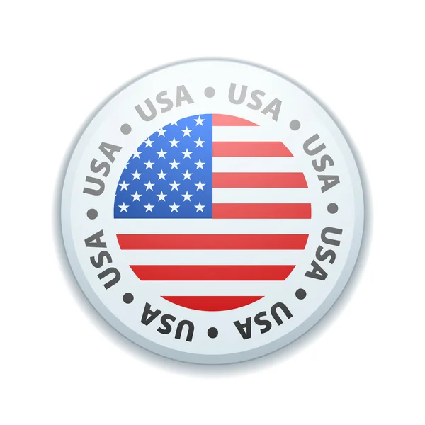 Usa vlag knop — Stockvector