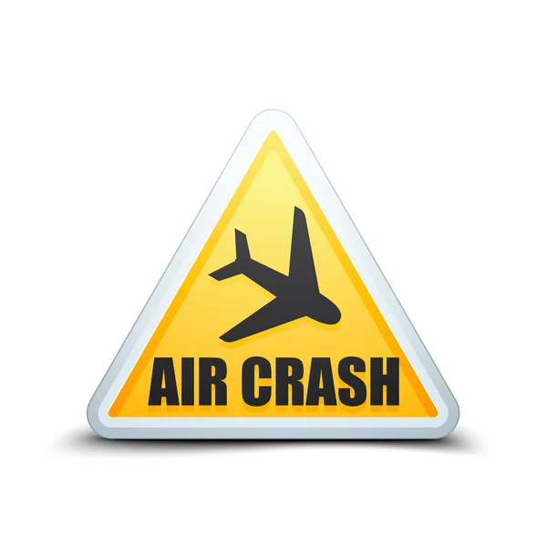 Air Crash Hazard tecken — Stock vektor